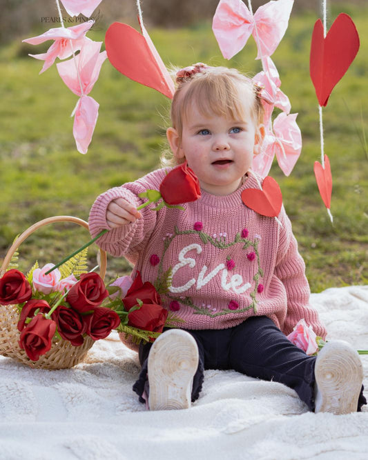 Rose Heart Name Jumper